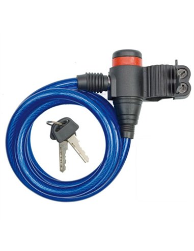 CABLE ANTIRROBO BICICLETA ESPIRAL 120cm x 8mm 77833 VOREL