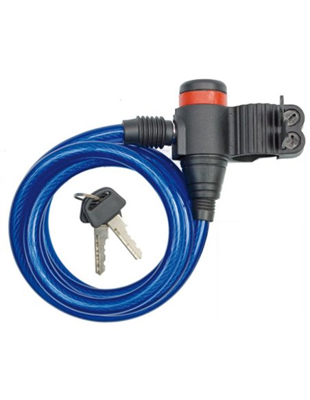 Cable antirrobo bicicleta espiral 120cm x 8mm 77833 vorel