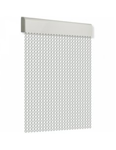 CORTINA PUERTA 120x210cm CORDON ESPIRAL nº3 GRIS-BLANCA 2