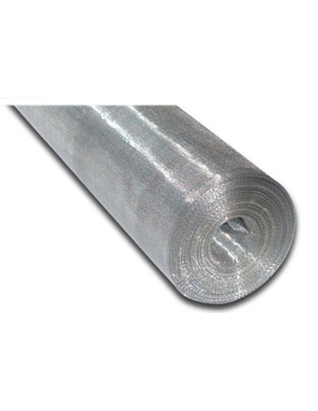 ROLLO 25mt TELA MOSQUITERA ALUMINIO 120cm 16x16mm