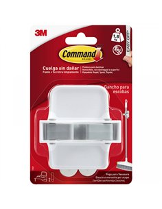 SOPORTE COLGADOR ESCOBA 2 TIRAS 1,8kg 17007 COMMAND 3M