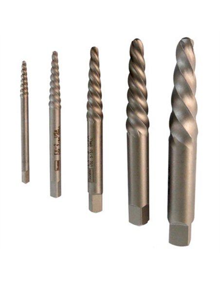 JUEGO 5 EXTRACTORES DE TORNILLOS 3,3-19mm TOPEX