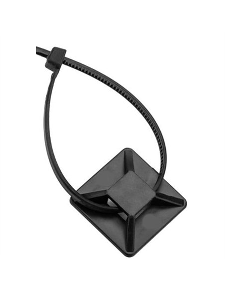 BOLSA 100 BASE BRIDA ADHESIVA NEGRA 27x27mm BBANE27 INDEX