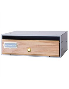 Buzon horizontal future 3500 mad/roble 12x25x34cm arregui 2