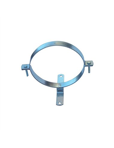 ABRAZADERA PARED TUBO ESTUFA 200mm GALVANIZADA