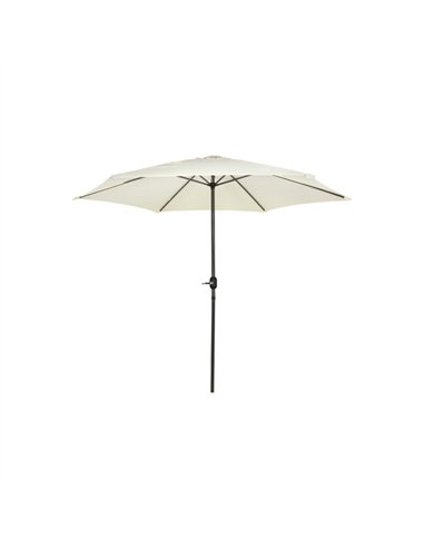 Parasol sombrilla aluminio beige 3mt con manivela 53989