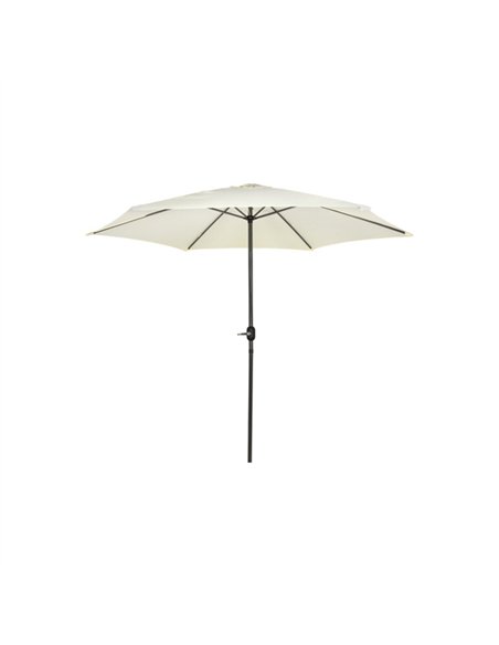 Parasol sombrilla aluminio beige 3mt con manivela 53989