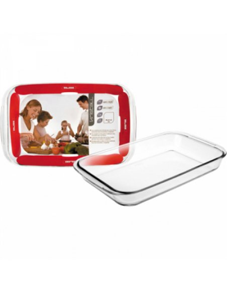 FUENTE RECTANGULAR BOROSILICATO 34x21cm 2,2lt 480734 IBILI