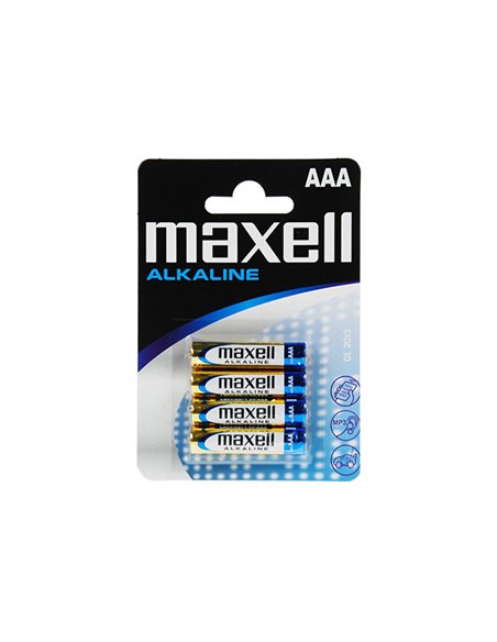 BLISTER 4 PILAS LR03 AAA ALKALINA MAXELL