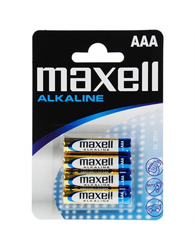 BLISTER 4 PILAS LR03 AAA ALKALINA MAXELL