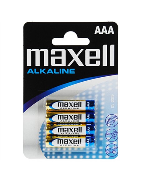 BLISTER 4 PILAS LR03 AAA ALKALINA MAXELL