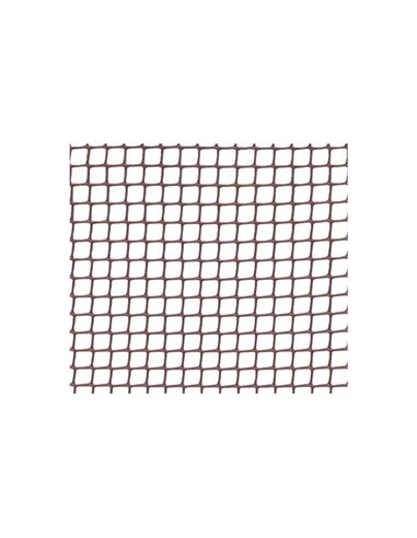 Rollo 25mt tela plastico marron 10x10mm 2017225 cuadranet nortene
