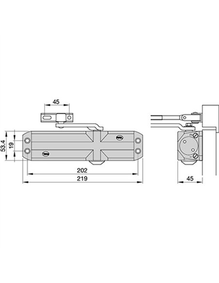 CIERRAPUERTAS C/RETENEDOR BLANCO mod. 4000 C324 YALE