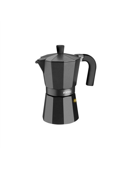 CAFETERA ALUMINIO NEGRA VITROCERAMICA 12T. MONIX