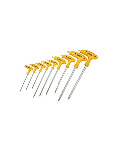 Juego 9 llaves torx con mango en t t10-t50 35d968 topex
