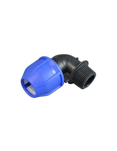 CONECTOR COMPRESION CODO 90 R/MACHO 20x1/2