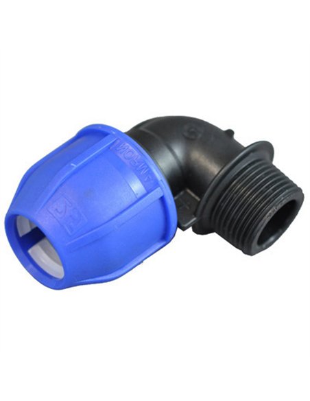 CONECTOR COMPRESION CODO 90 R/MACHO 20x1/2