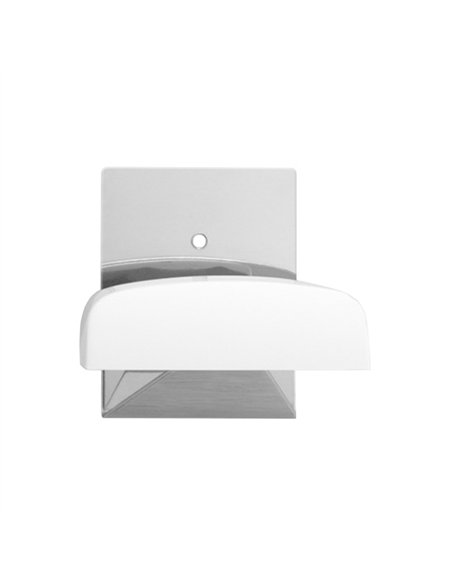 Percha adh. Inox/blanca 52x40mm 2045-2 inofix