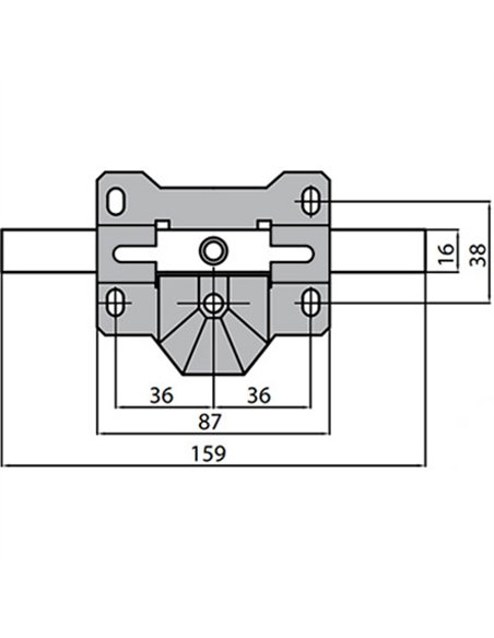 CERROJO B3P 85mm BOTON/LLAVE BOMB. REDOND 70mm PINTADO CAYS