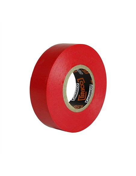 PAQ. 10 ROLLOS CINTA AISLANTE ROJA 19mm x20mt MIARCO