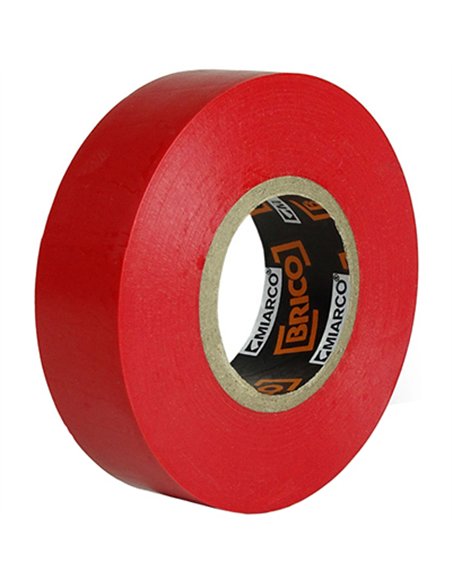 PAQ. 10 ROLLOS CINTA AISLANTE ROJA 19mm x20mt MIARCO
