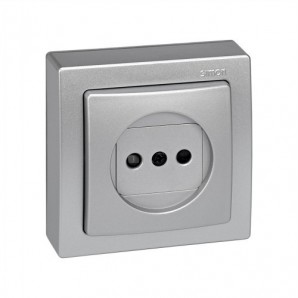 Base de enchufe bipolar monoblock ALUMINIO Simon 73 loft 73431-53