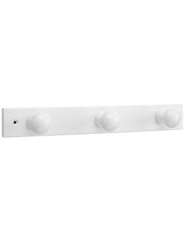 PERCHA MADERA BLANCA 3 POMOS 3773-2 INOFIX