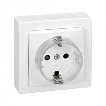 Base de enchufe 2P+TT monoblock BLANCO Simon 73 loft 73432-50