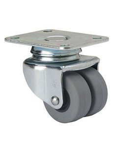RUEDA DOBLE 40mm PLACA ZINCADA 3.0012 2