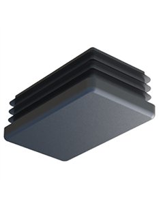 BOLSA 100 TACON RECTANGULAR PLASTICO NEGRO 40x30mm 2