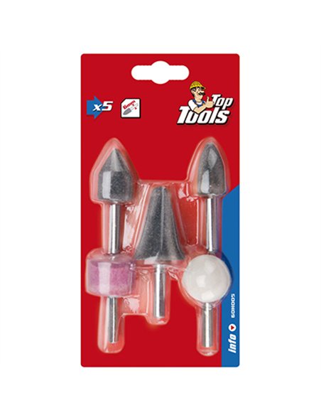 Juego 5 fresas esmeril 60h005 top tools
