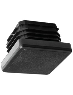 BOLSA 100 TACON CUADRADO PLASTICO NEGRO 30x30mm 2