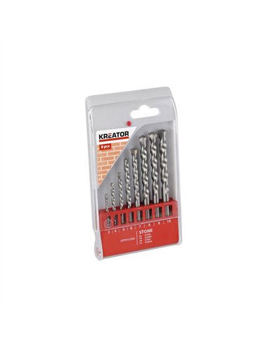 JUEGO 8 BROCAS WIDIA 3-4-5-6-7-8-9-10mm KRT012202 KREATOR