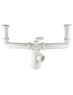 Sifon doble botella extensible 11/2 salida 40mm 06611 cis 2