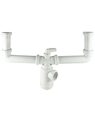 Sifon doble botella extensible 11/2 salida 40mm 06611 cis