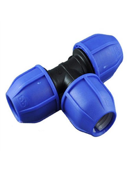 CONECTOR COMPRESION TE 2 BOCAS IGUALES 32