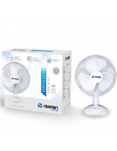 Ventilador sobremesa aspa 35w aspa 30cm 26029 raydan
