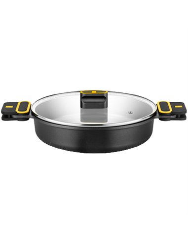 Cacerola baja c/tapa aluminio fundido 24cm daily 510524 bra