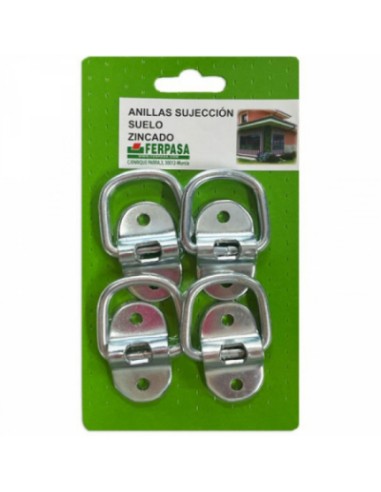BLISTER 4 ANILLAS C/PLACA SUJECCION SUELO 80230 FERPASA