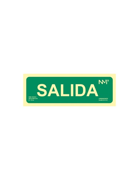 SEÃ‘AL SALIDA PVC 30x10cm RD12104