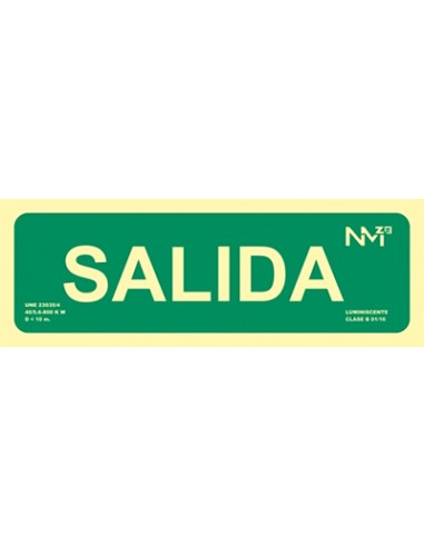 SEÃ‘AL SALIDA PVC 30x10cm RD12104