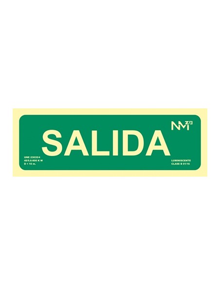 SEÃ‘AL SALIDA PVC 30x10cm RD12104