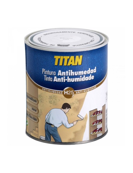 PINTURA ANTIHUMEDAD BLANCO MATE 750ml TITAN