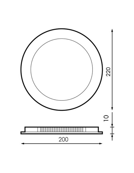 DOWNLIGHT LED 18w EMPOTRABLE REDONDO BLANCO 6500K 201000075 LIBERTINA