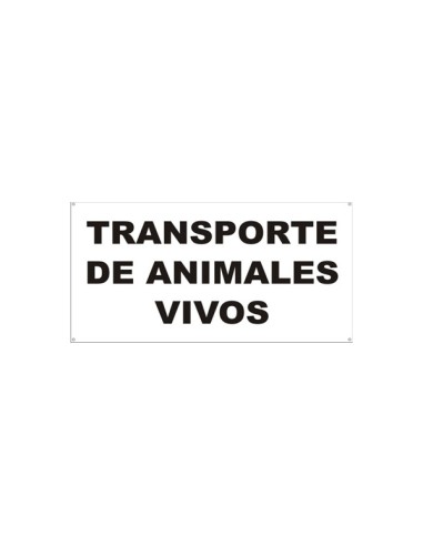 Señal transporte animales vivos pvc 210x300mm rd20065