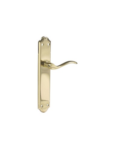 JUEGO MANIVELA LATON PULIDO 242x44mm MOD. ALFA 23518 AMIG