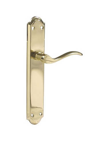 JUEGO MANIVELA LATON PULIDO 242x44mm MOD. ALFA 23518 AMIG