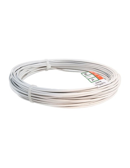 ROLLO 10mt ALAMBRE FORRADO BLANCO