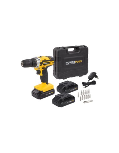 TALADRO ATORNILLADOR 20v 3 BATERIAS LITIO POWX00501 POWERPLUS