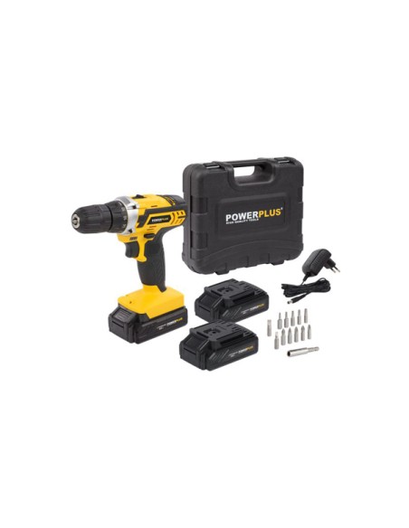 TALADRO ATORNILLADOR 20v 3 BATERIAS LITIO POWX00501 POWERPLUS